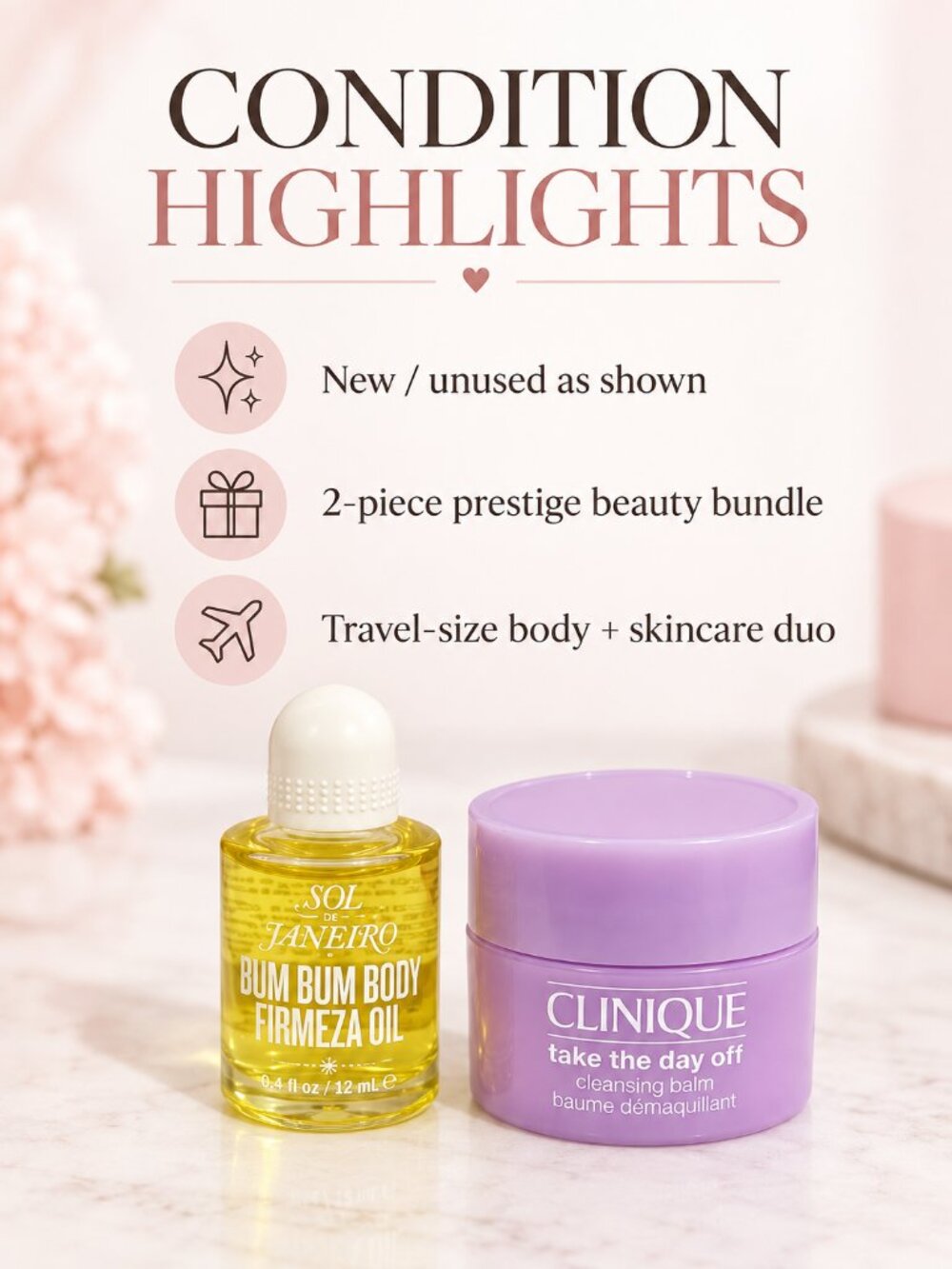 Sol de Janeiro Bum Bum Body Oil Clinique Take The Day Off Cleansing Balm Bundle